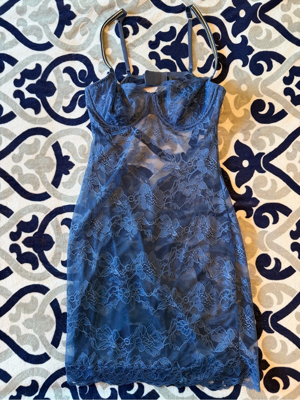 Victoria's Secret Blue Lace Chemise